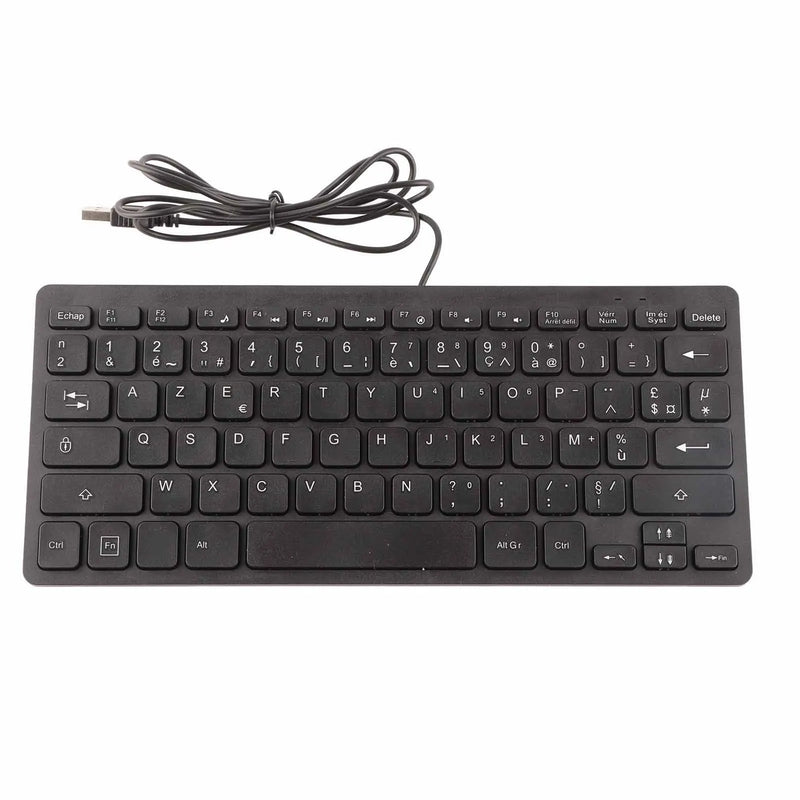 German/Russian/French Keyboard 78 Keys Mute Ultra Thin USB Wired Computer Keyboard