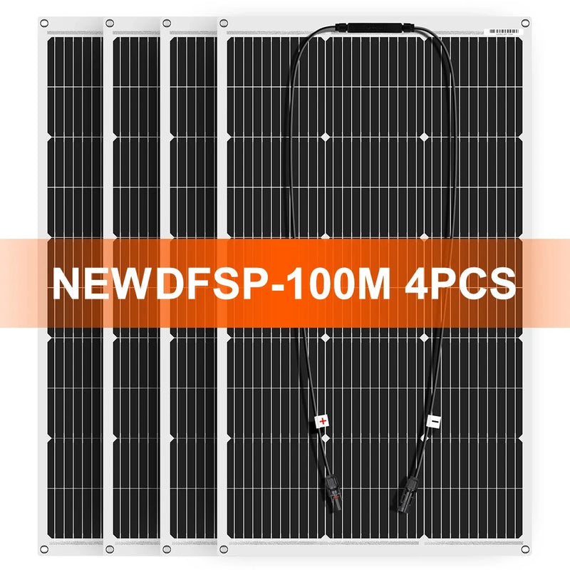 Dokio 12V 100W Monocrystalline Flexible Solar Panel For Car/Boat