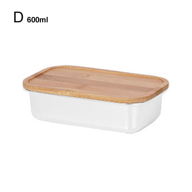 Stainless Steel Bamboo Cover Lunch Box