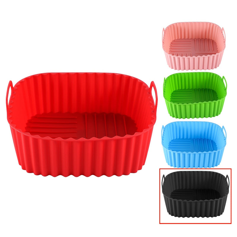 Multicolor Edible Silicon Square Air Fryer Tray Suitable For Air Fryer