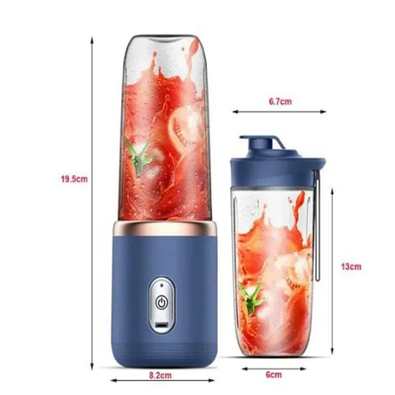 6 Blades Electric Juicer Cup for Travel Portable Juicer Blender