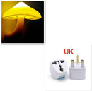 LED Night Light Mushroom Wall Socket Lamp EU US AU Plug Warm-White light.