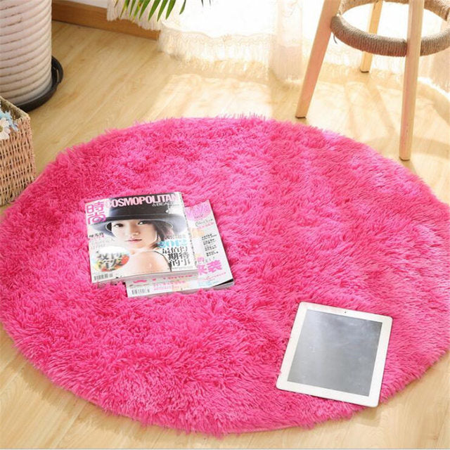 Bubble Kiss Thick Round Rug Carpets for Living Room  Bedroom Kid Room Plush Decoration