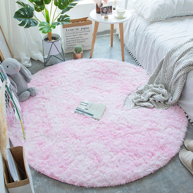 Bubble Kiss Thick Round Rug Carpets for Living Room  Bedroom Kid Room Plush Decoration