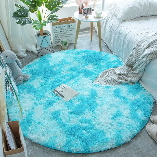 Bubble Kiss Thick Round Rug Carpets for Living Room  Bedroom Kid Room Plush Decoration