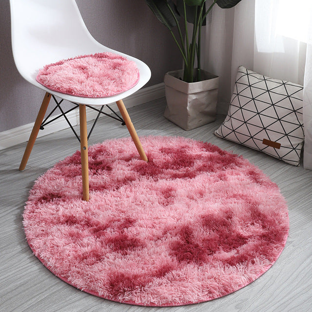 Bubble Kiss Thick Round Rug Carpets for Living Room  Bedroom Kid Room Plush Decoration